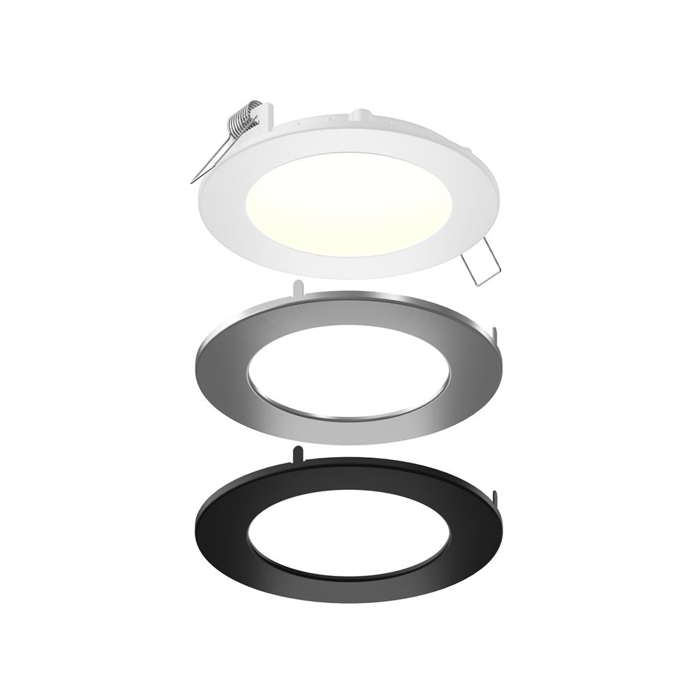 Dals Lighting SPN4-CC-3T 4 Inch Round LED Recessed Panel Light with Multi Trim in Multi