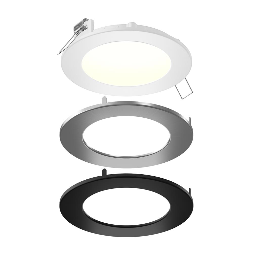 Dals Lighting SPN6-CC-3T 6 Inch Round LED Recessed Panel Light with Multi Trim in Multi
