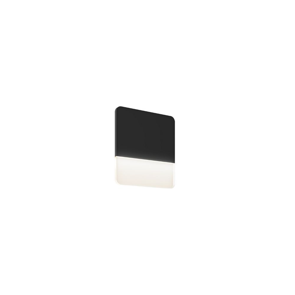 Dals Lighting SQS06-3K-BK 6 Inch Square Ultra Slim Wall Sconce in Black