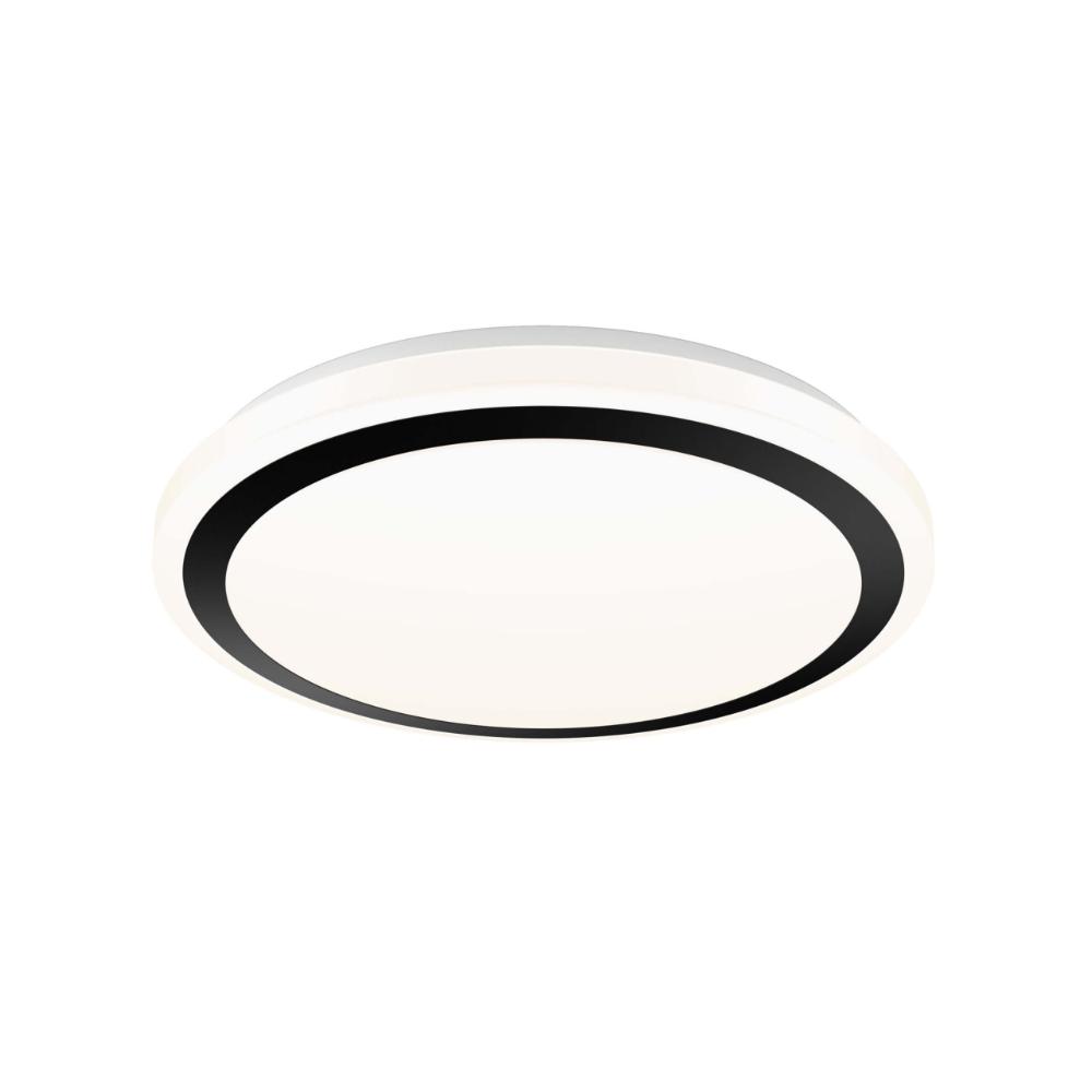 Dals Lighting CFG13-CC-BK Round Glass Flush Mount - Black