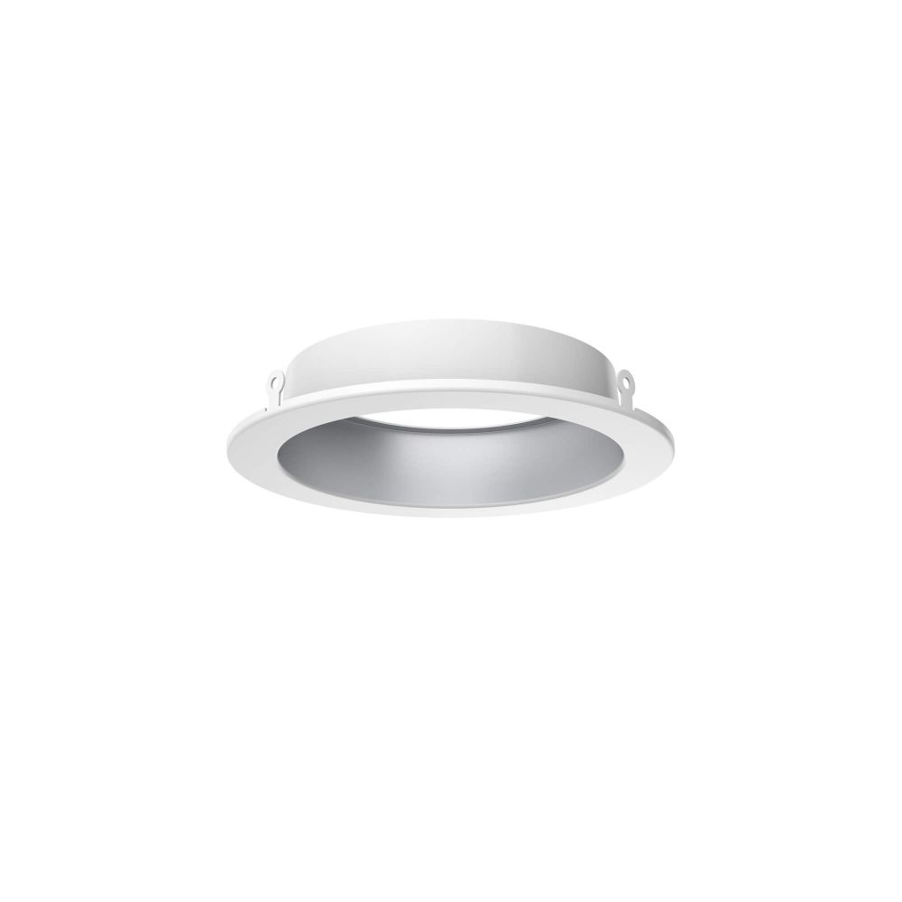 Dals Lighting DRR4-TRIM-SBA 4" Clip On Trip With White Outer Trim And Sandblasted Aluminium Interior in SBA