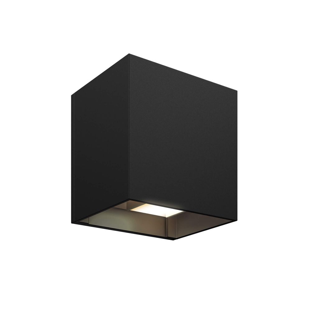 DALS Lighting LEDWALL-G-CC-BK 4 Inch Square Directional Up/Down LED Wall Sconce CCT