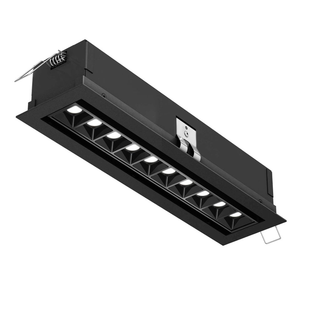 DALS Lighting MSL10G-CC-BK 10 Light Microspot Adjustable Recessed Down Light CCT