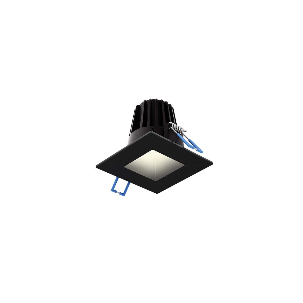 Dals Lighting RGR2SQ-CC-BK 2 Inch Square Indoor/outdoor Regressed Gimbal Down Light in Black