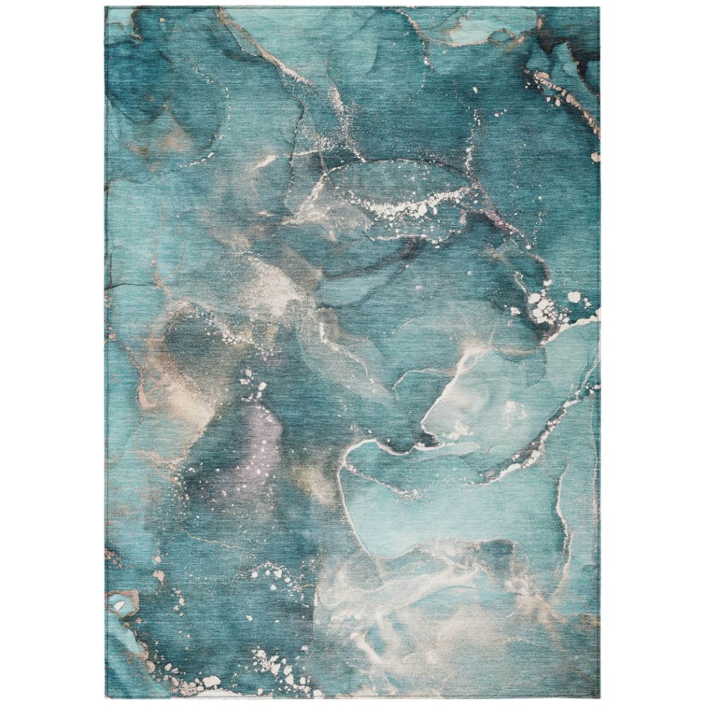 Dalyn Rugs ACN518 Machine Washable Indoor/Outdoor Chantille ACN518 Teal 5