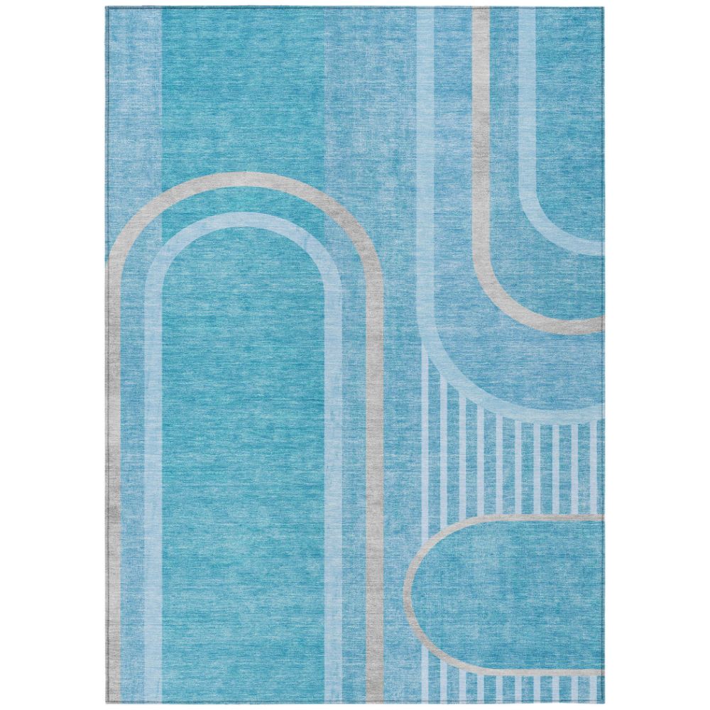 Dalyn Rugs ACN532 Machine Washable Indoor/Outdoor Chantille ACN532 Teal 5