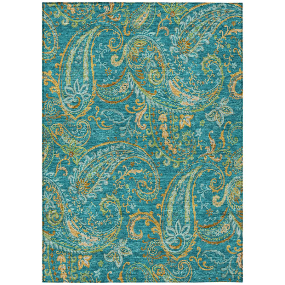 Dalyn Rugs ACN533 Machine Washable Indoor/Outdoor Chantille ACN533 Teal 10