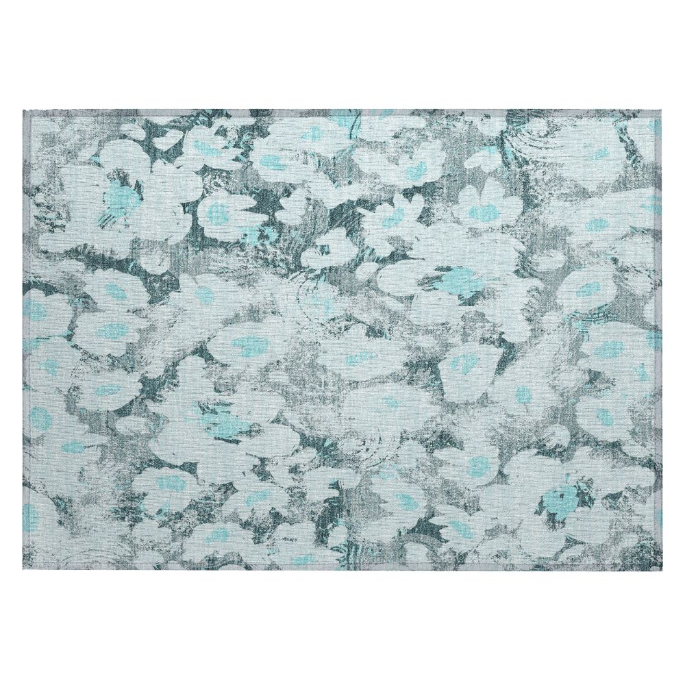 Dalyn Rugs ACN538 Machine Washable Indoor/Outdoor Chantille ACN538 Teal 1