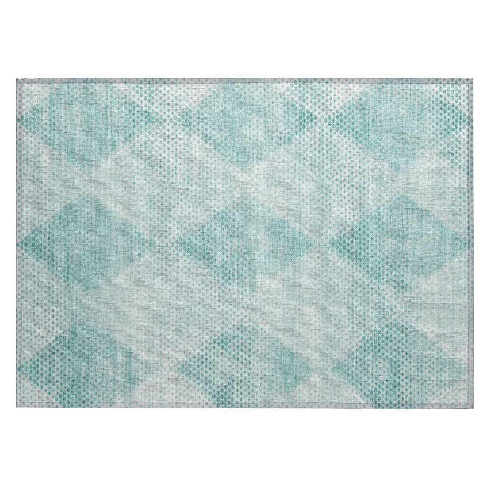 Dalyn Rugs ACN539 Machine Washable Indoor/Outdoor Chantille ACN539 Teal 1