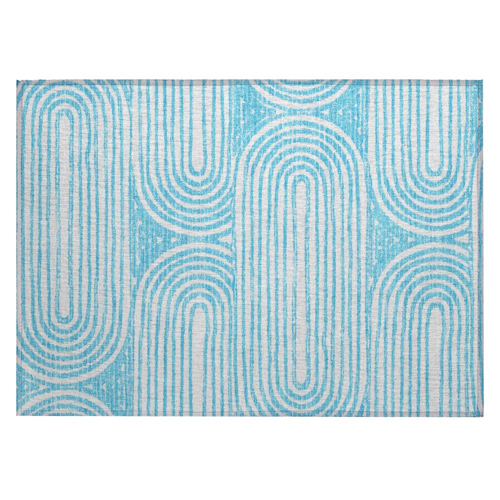 Dalyn Rugs ACN540 Machine Washable Indoor/Outdoor Chantille ACN540 Teal 1
