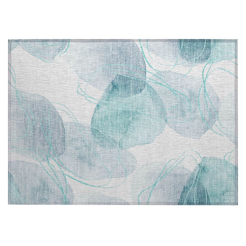 Dalyn Rugs ACN544 Machine Washable Indoor/Outdoor Chantille ACN544 Teal 1