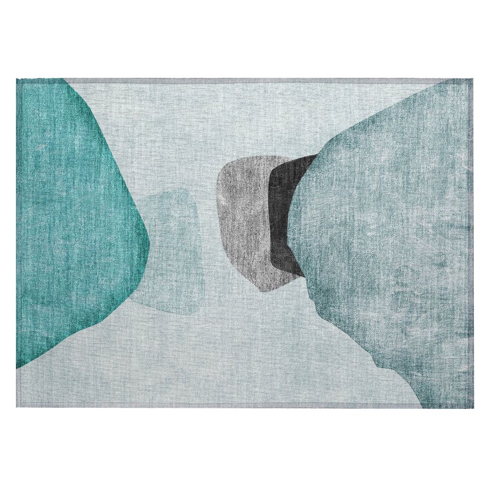 Dalyn Rugs ACN547 Machine Washable Indoor/Outdoor Chantille ACN547 Teal 1