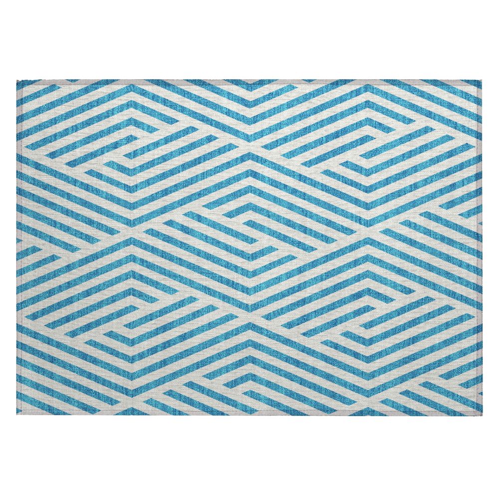 Dalyn Rugs ACN550 Machine Washable Indoor/Outdoor Chantille ACN550 Teal 1