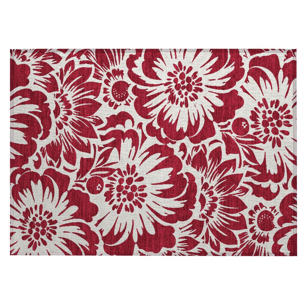 Dalyn Rugs ACN551 Machine Washable Indoor/Outdoor Chantille ACN551 Red 1