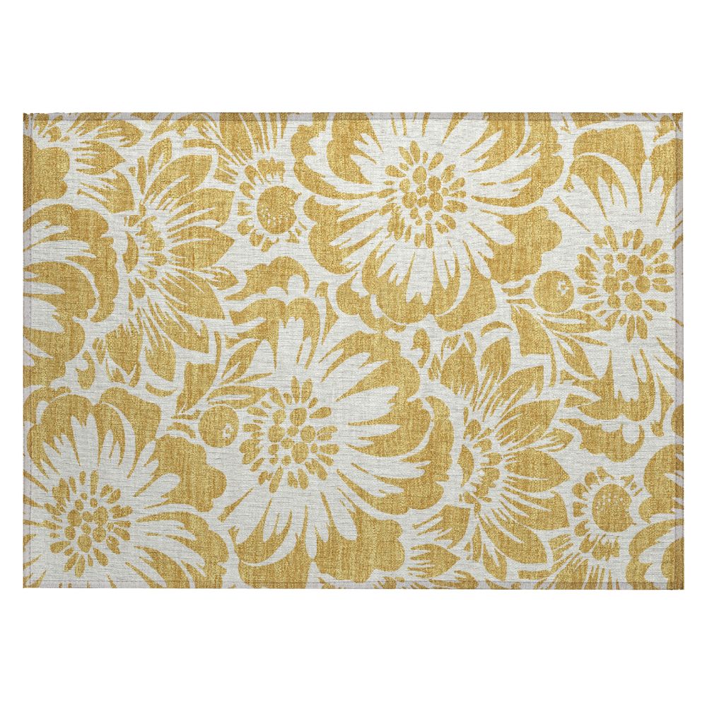 Dalyn Rugs ACN551 Machine Washable Indoor/Outdoor Chantille ACN551 Gold 1