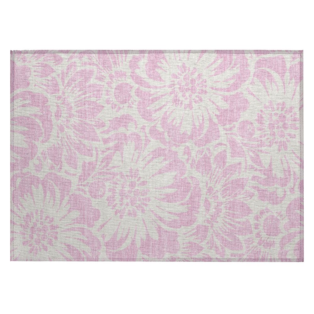 Dalyn Rugs ACN551 Machine Washable Indoor/Outdoor Chantille ACN551 Pink 1