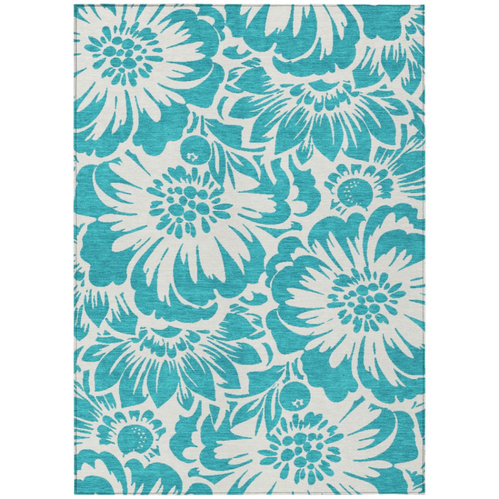 Dalyn Rugs ACN551 Machine Washable Indoor/Outdoor Chantille ACN551 Teal 10
