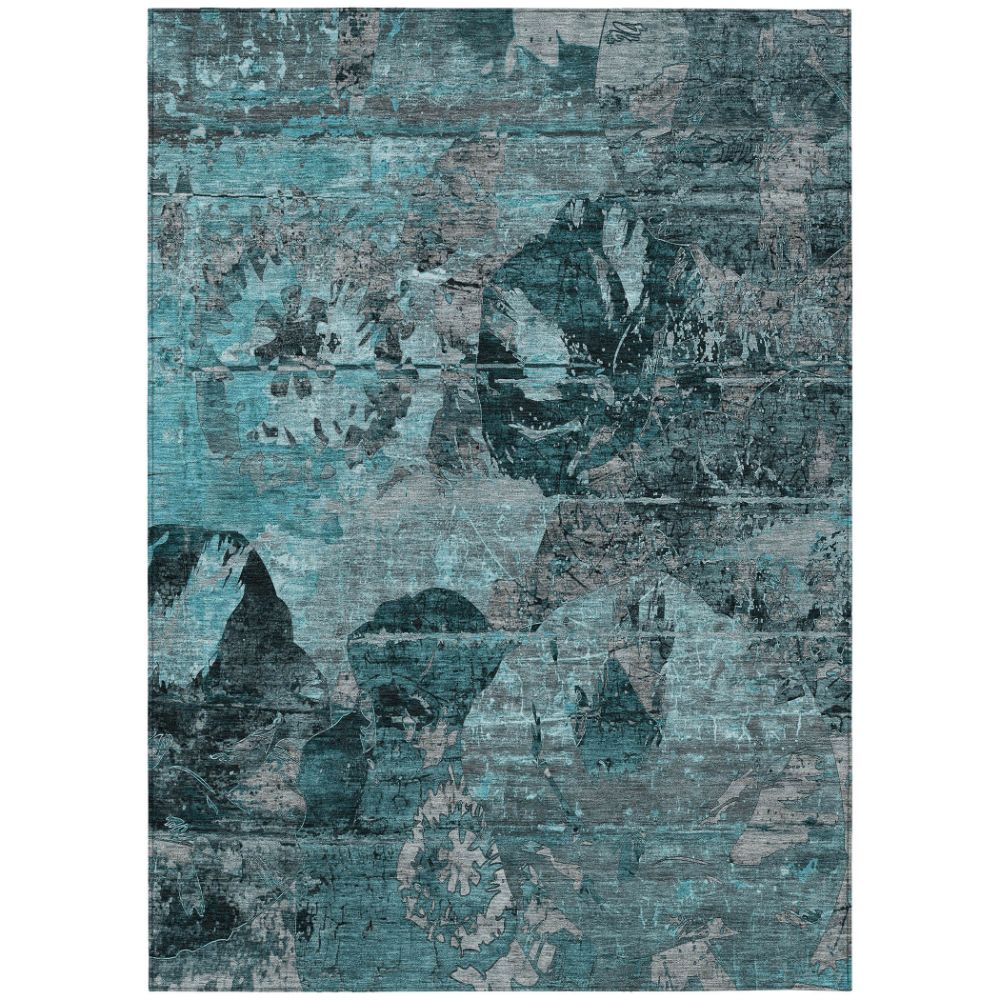 Dalyn Rugs ACN555 Machine Washable Indoor/Outdoor Chantille ACN555 Teal 8