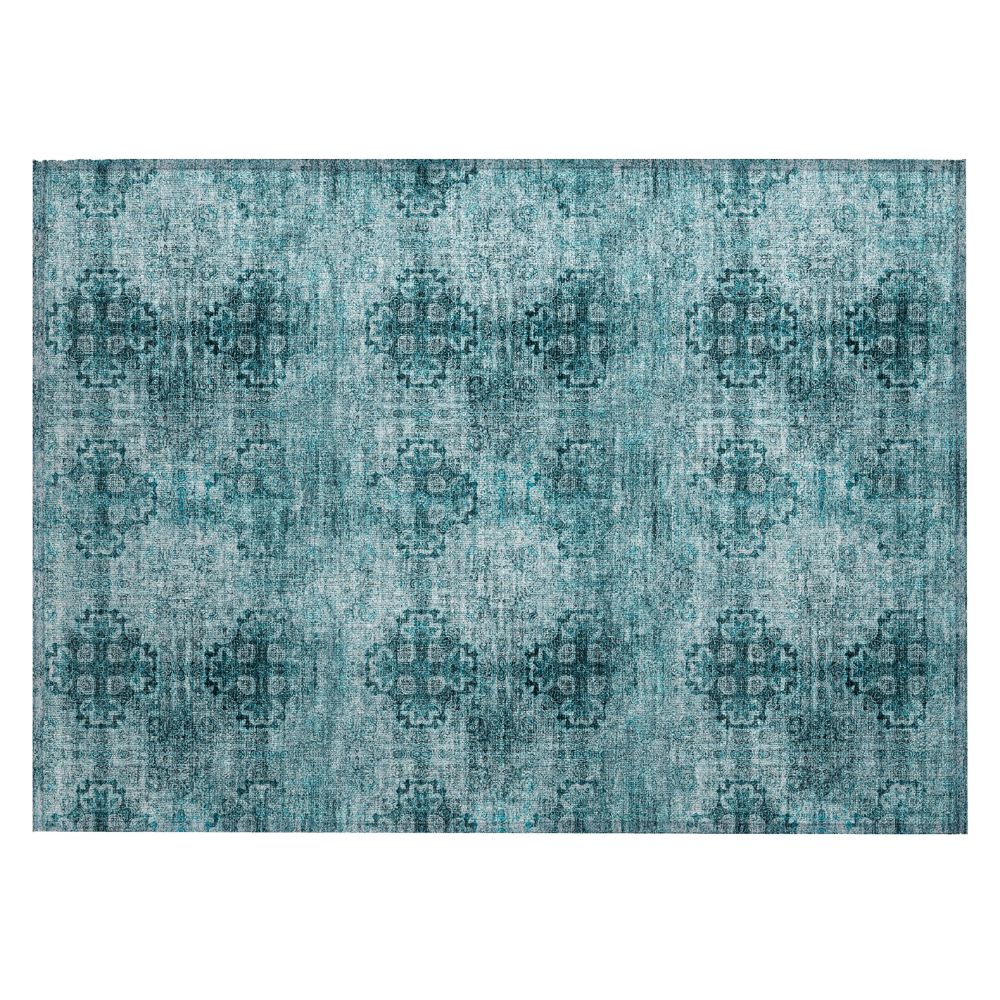 Dalyn Rugs ACN557 Machine Washable Indoor/Outdoor Chantille ACN557 Teal 1