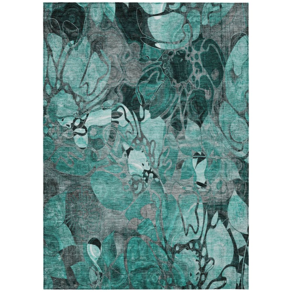 Dalyn Rugs ACN558 Machine Washable Indoor/Outdoor Chantille ACN558 Teal 5