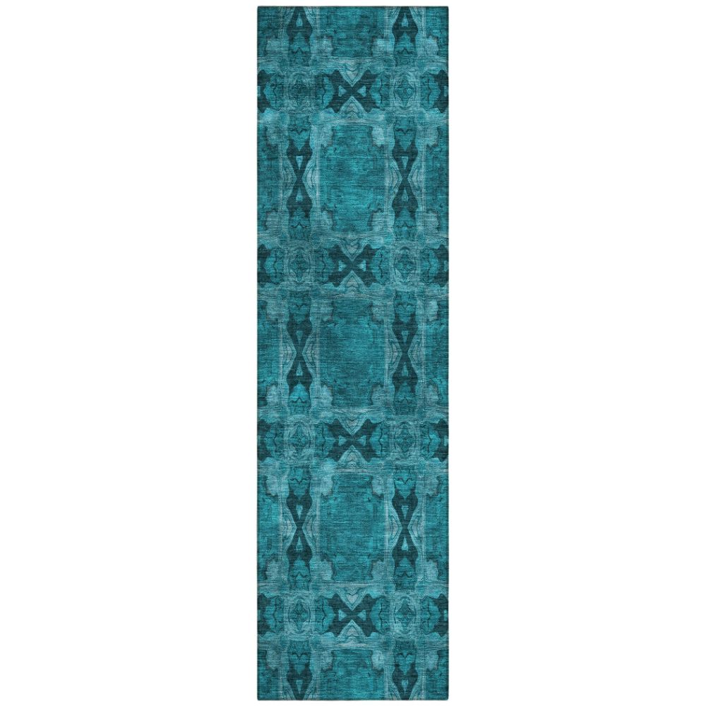 Dalyn Rugs ACN564 Machine Washable Indoor/Outdoor Chantille ACN564 Teal 2