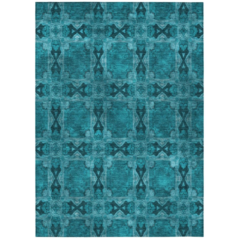 Dalyn Rugs ACN564 Machine Washable Indoor/Outdoor Chantille ACN564 Teal 10