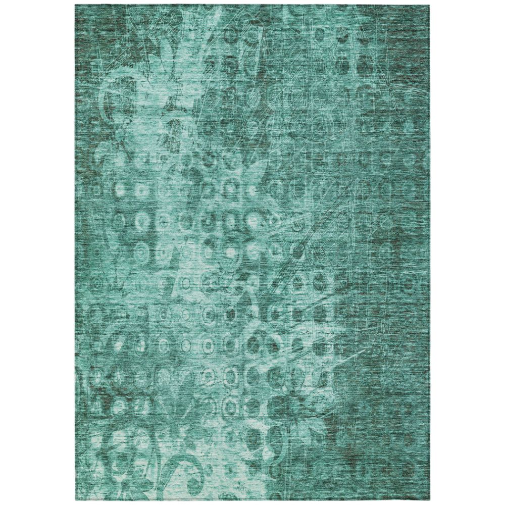 Addison Rugs ACN577 Machine Washable Indoor/Outdoor Chantille Teal 10