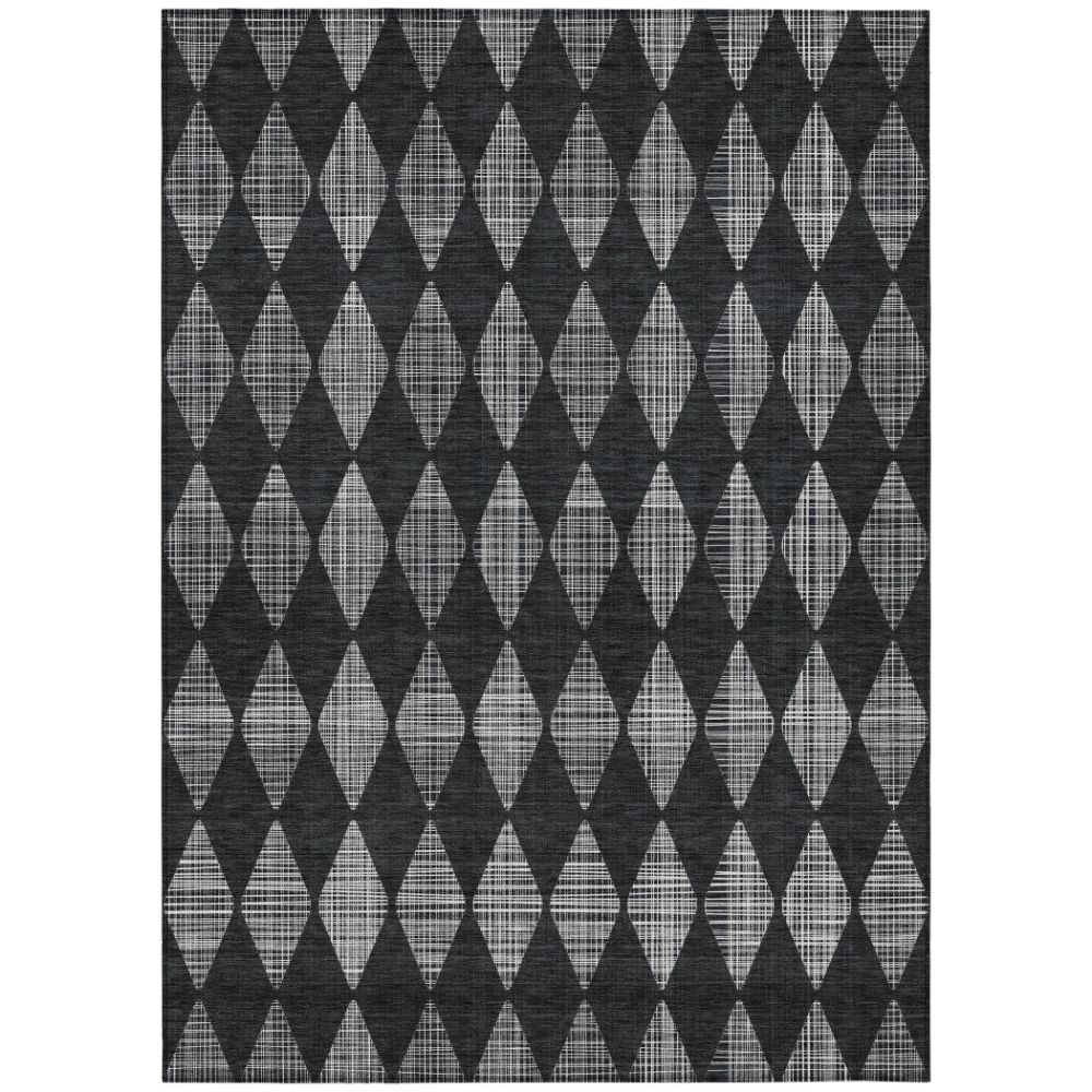 Addison Rugs ACN578 Machine Washable Indoor/Outdoor Chantille Charcoal 10