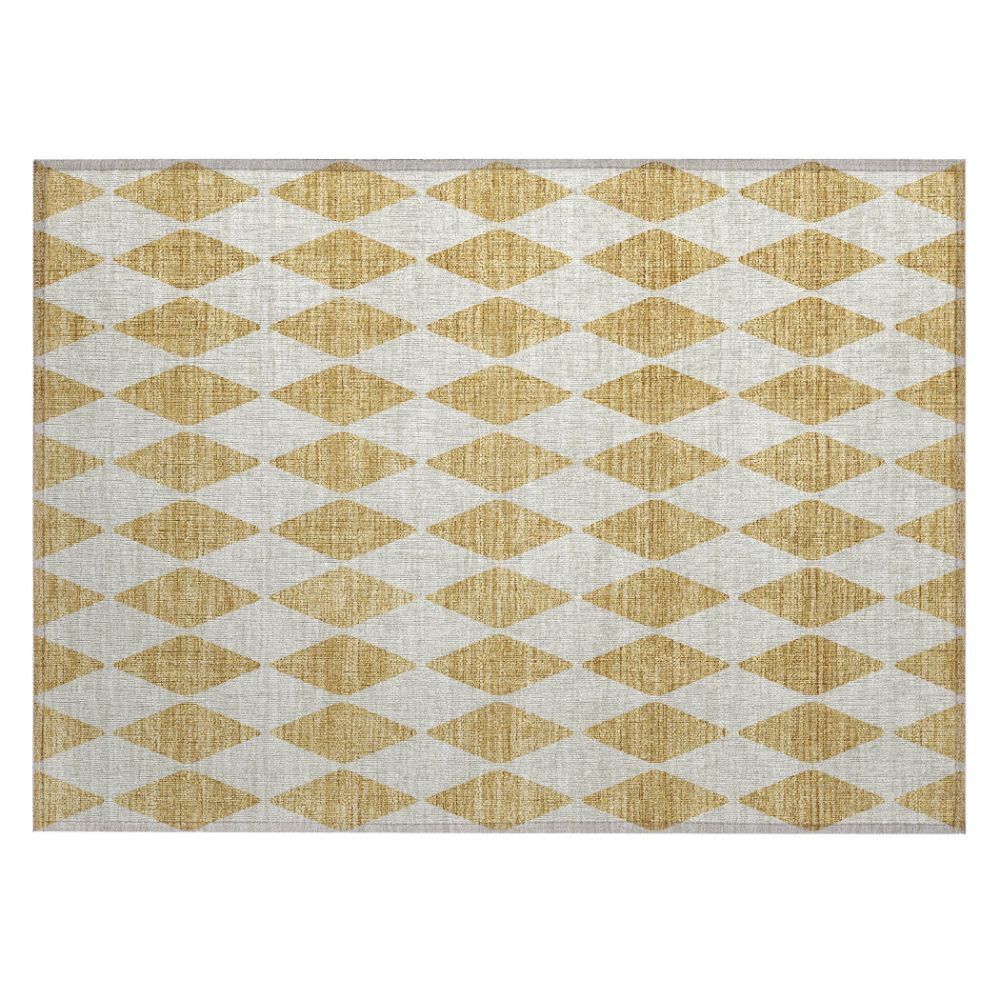 Addison Rugs ACN578 Machine Washable Indoor/Outdoor Chantille Gold 1