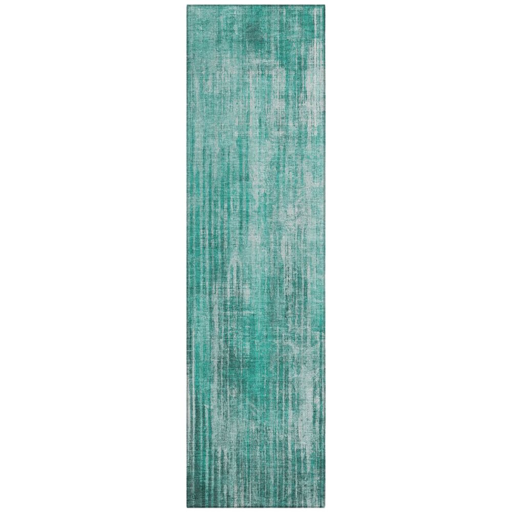 Addison Rugs ACN582 Machine Washable Indoor/Outdoor Chantille Teal 2