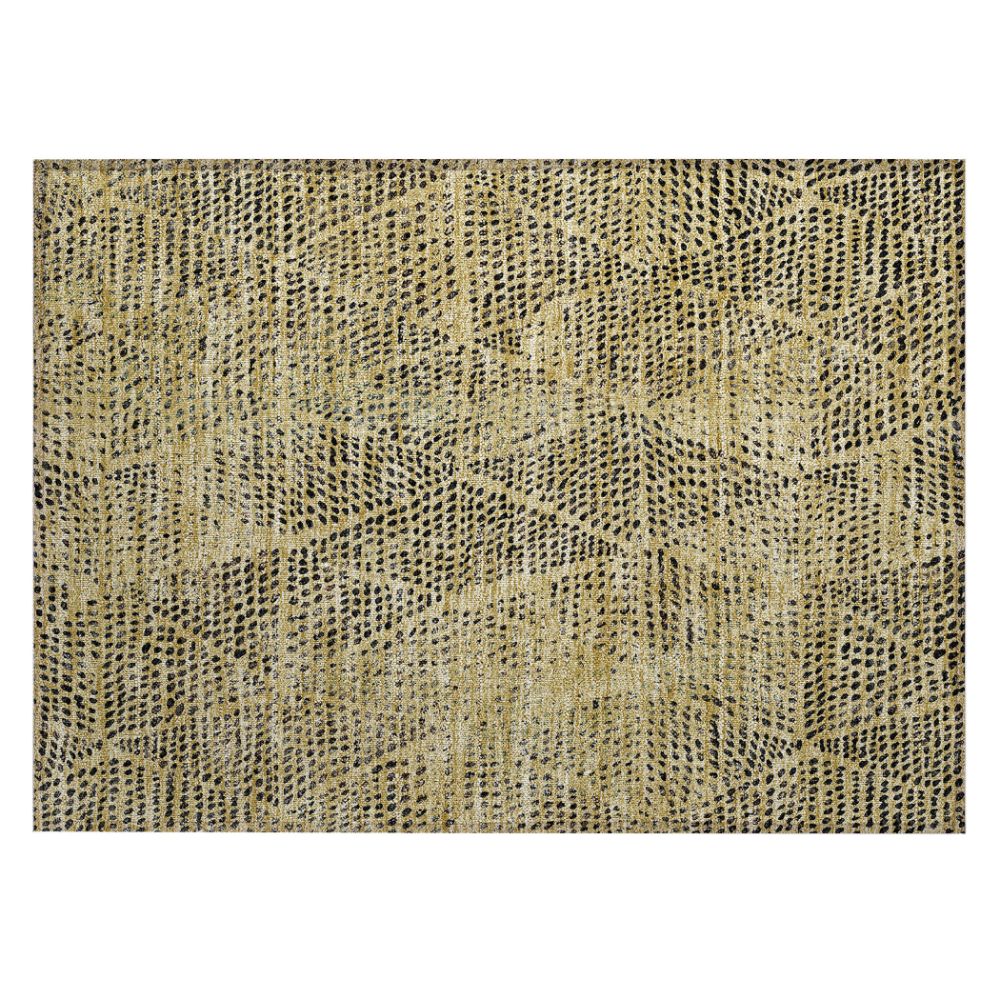 Addison Rugs ACN591 Machine Washable Indoor/Outdoor Chantille Gold 1