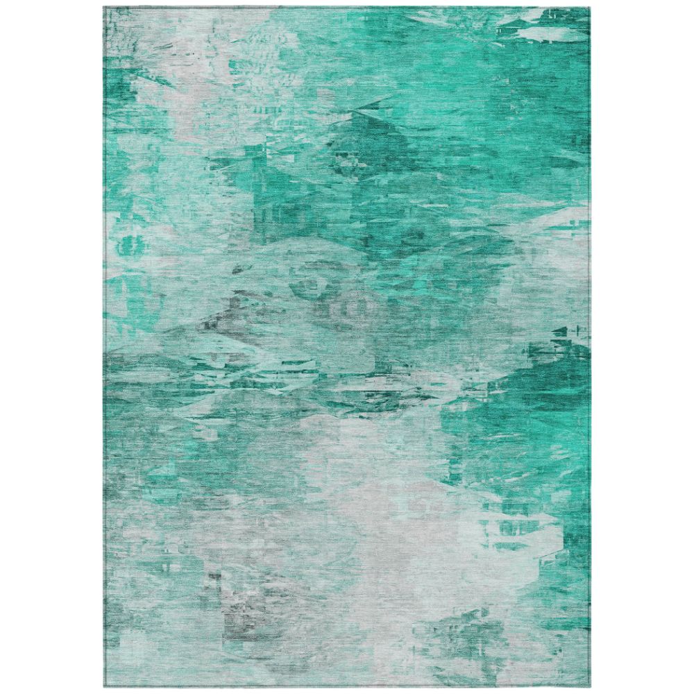 Addison Rugs ACN595 Machine Washable Indoor/Outdoor Chantille Teal 5
