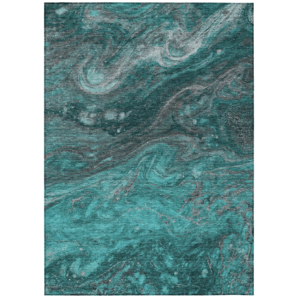 Addison Rugs ACN599 Machine Washable Indoor/Outdoor Chantille Teal 10