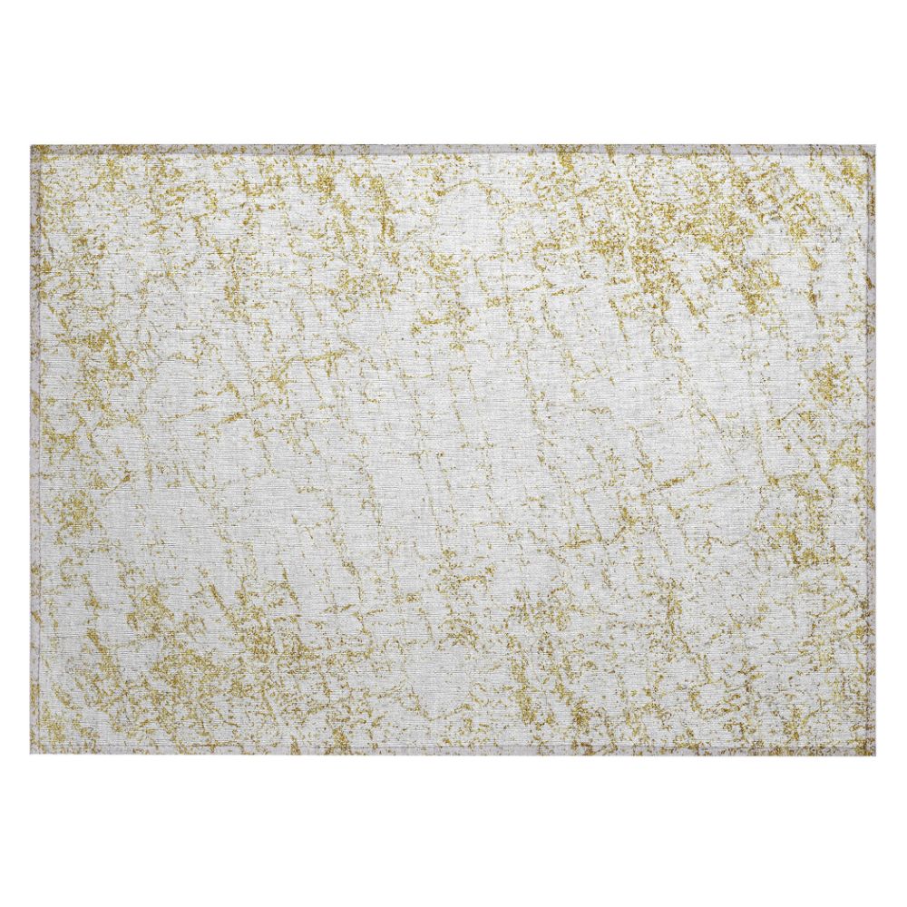 Addison Rugs ACN606 Machine Washable Indoor/Outdoor Chantille Gold 1