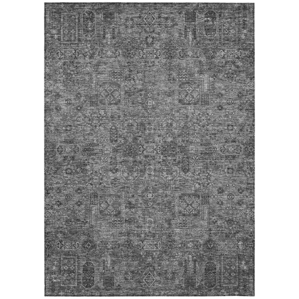 Addison Rugs ACN611 Machine Washable Indoor/Outdoor Chantille Charcoal 10