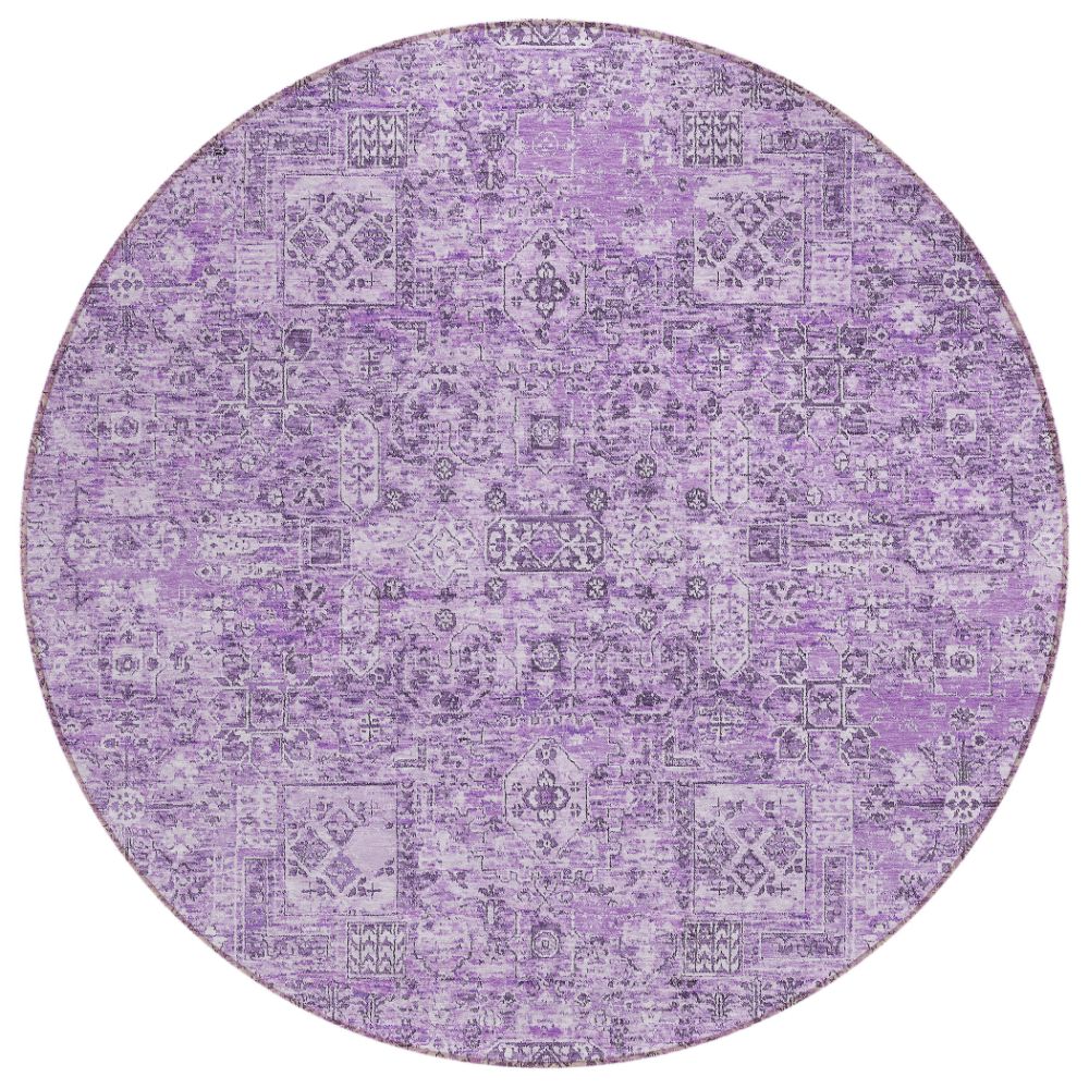 Addison Rugs ACN611 Machine Washable Indoor/Outdoor Chantille Lilac 8