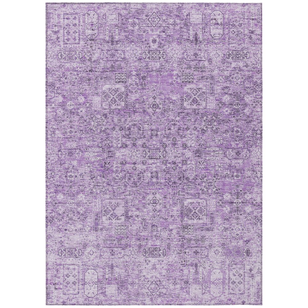 Addison Rugs ACN611 Machine Washable Indoor/Outdoor Chantille Lilac 10