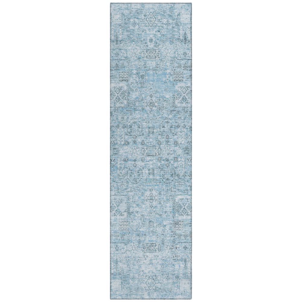 Addison Rugs ACN611 Machine Washable Indoor/Outdoor Chantille Sky 2
