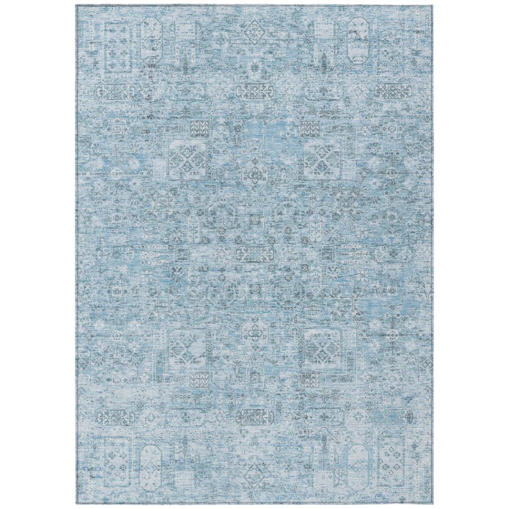 Addison Rugs ACN611 Machine Washable Indoor/Outdoor Chantille Sky 10