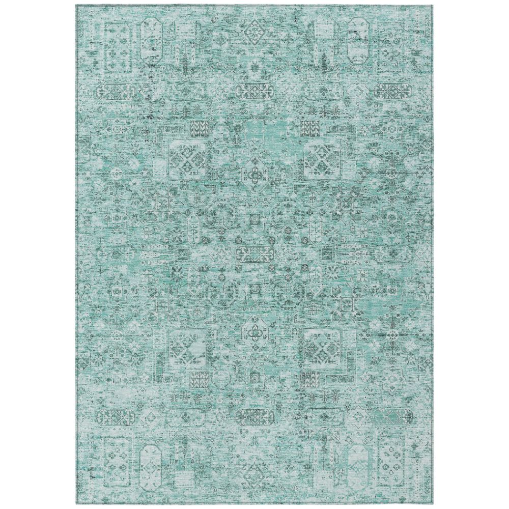 Addison Rugs ACN611 Machine Washable Indoor/Outdoor Chantille Teal 5