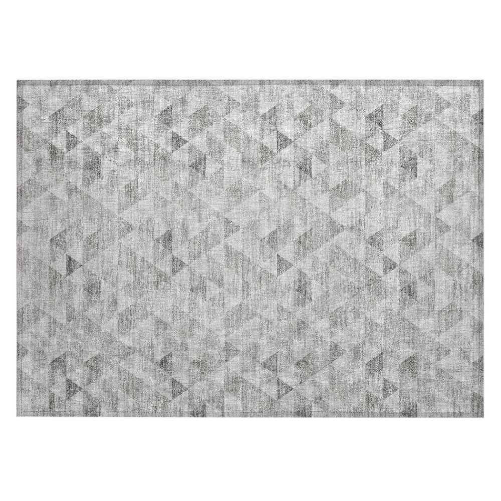 Addison Rugs ACN612 Machine Washable Indoor/Outdoor Chantille Silver 1