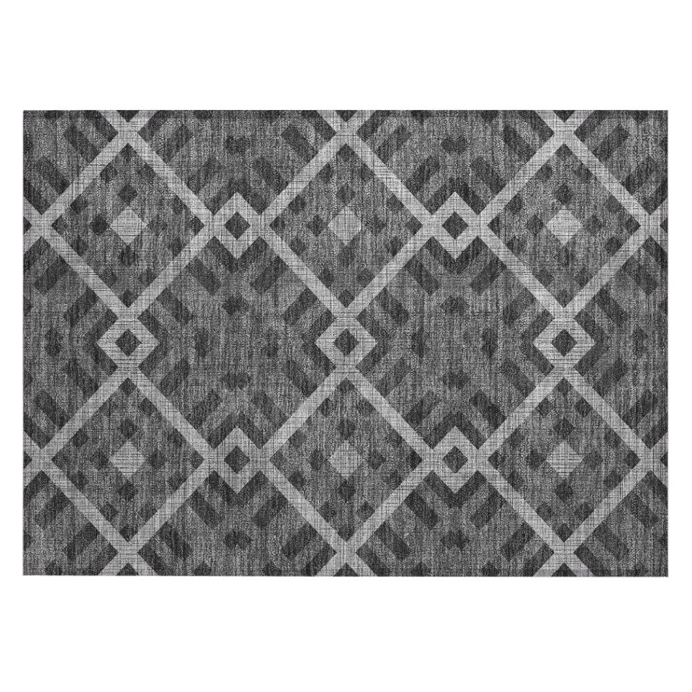 Addison Rugs ACN616 Machine Washable Indoor/Outdoor Chantille Charcoal 1