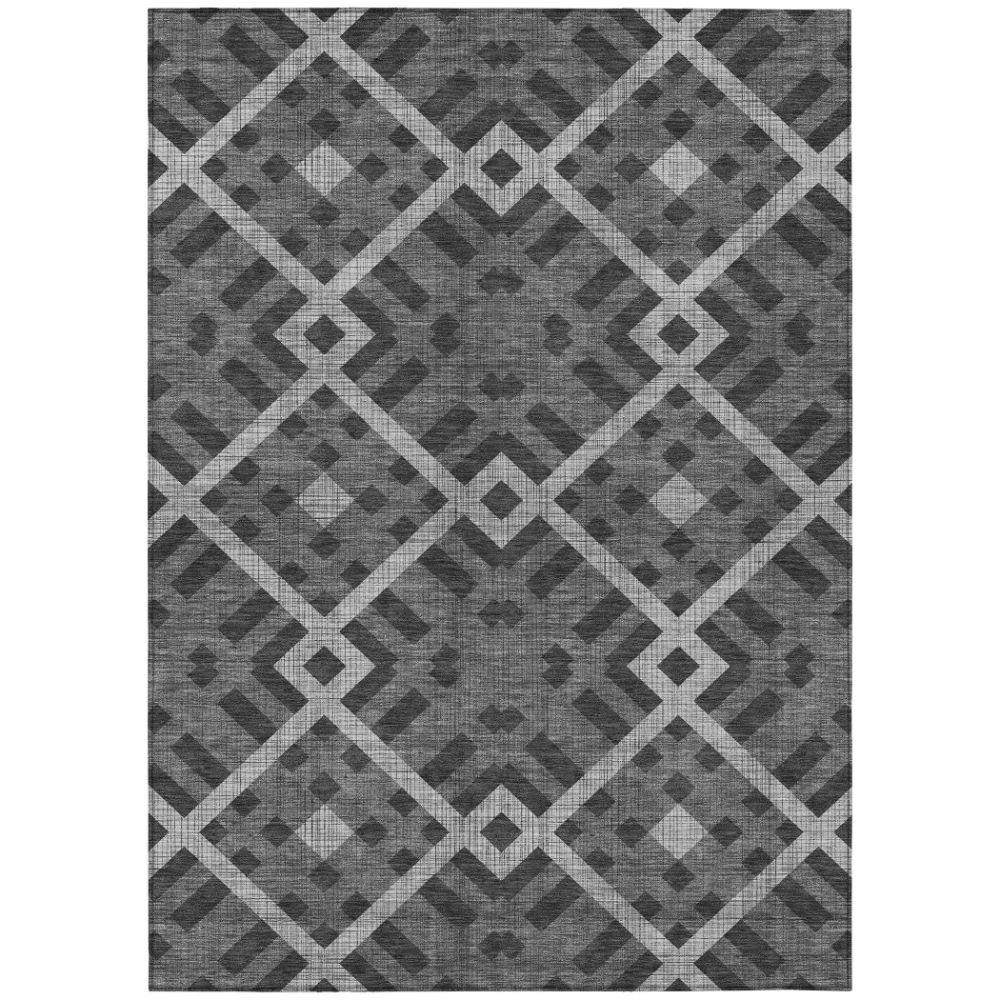 Addison Rugs ACN616 Machine Washable Indoor/Outdoor Chantille Charcoal 10