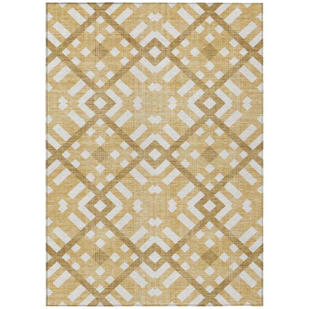Addison Rugs ACN616 Machine Washable Indoor/Outdoor Chantille Gold 10