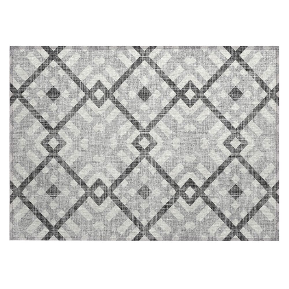 Addison Rugs ACN616 Machine Washable Indoor/Outdoor Chantille Gray 1