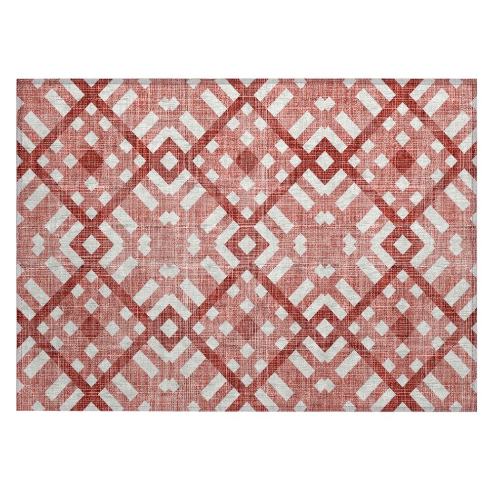 Addison Rugs ACN616 Machine Washable Indoor/Outdoor Chantille Red 1