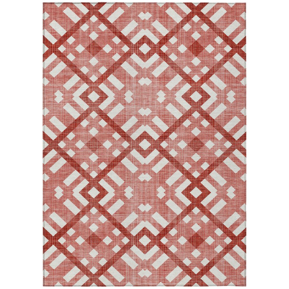 Addison Rugs ACN616 Machine Washable Indoor/Outdoor Chantille Red 10