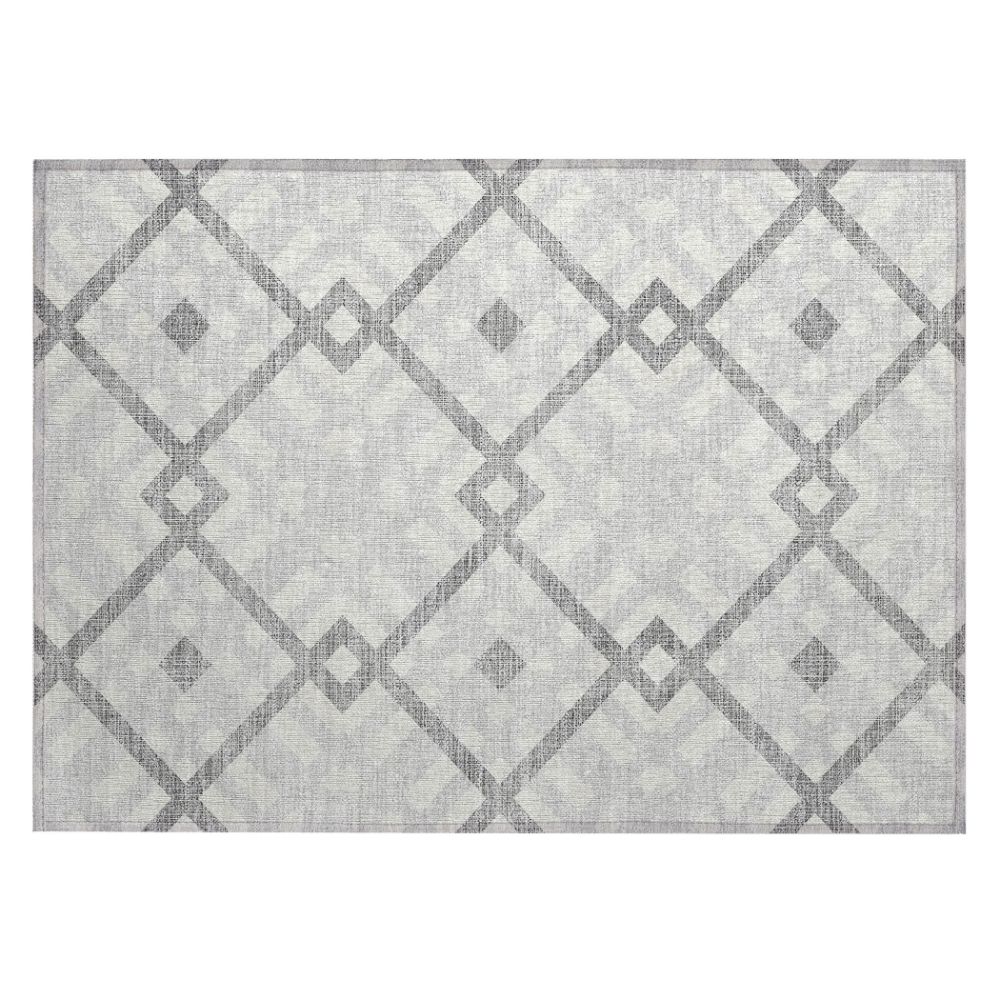 Addison Rugs ACN616 Machine Washable Indoor/Outdoor Chantille Silver 1