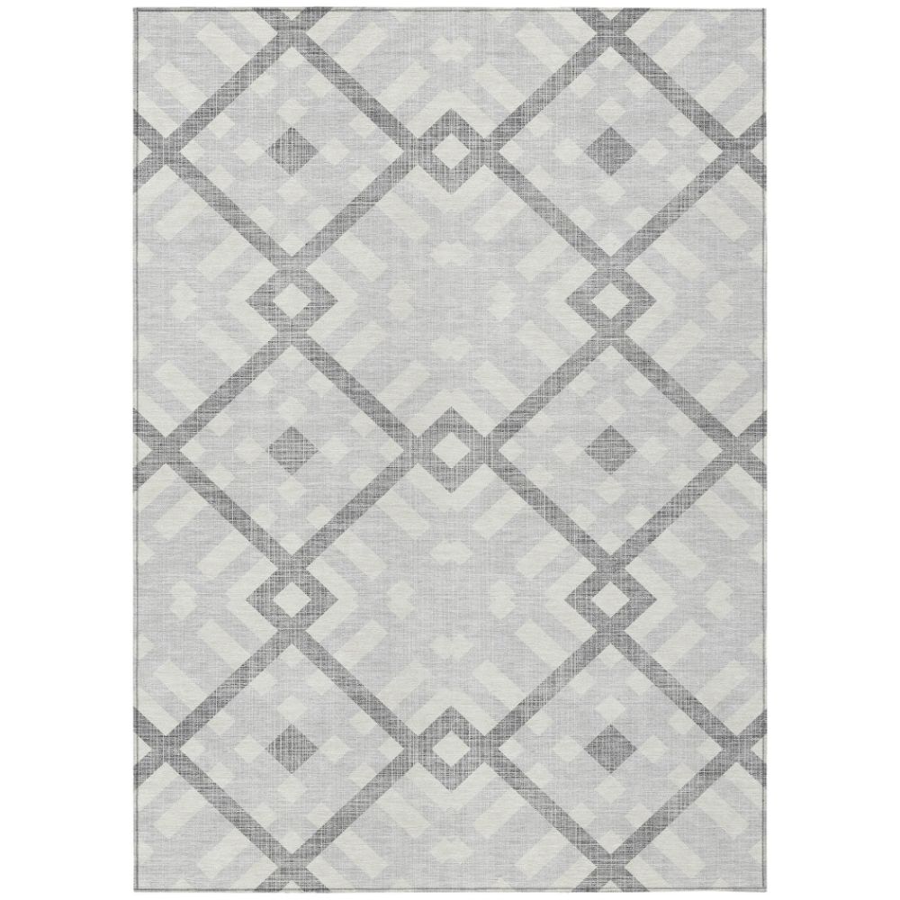 Addison Rugs ACN616 Machine Washable Indoor/Outdoor Chantille Silver 10