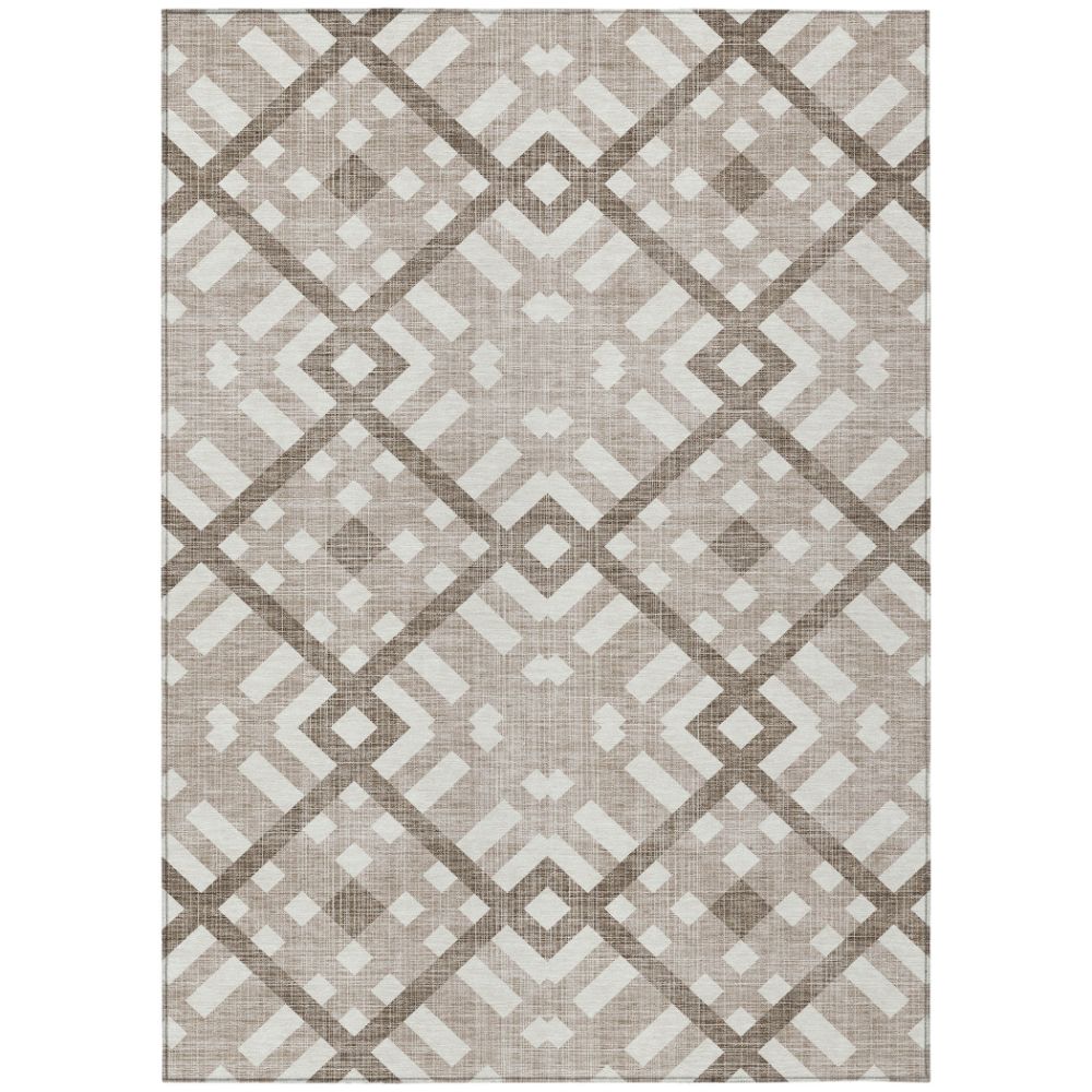 Addison Rugs ACN616 Machine Washable Indoor/Outdoor Chantille Taupe 10